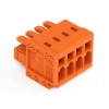 Wago 734-204 anyacsatlakozó, 4 pólusú, 1,5 mm², 3,81 mm, narancssárga
