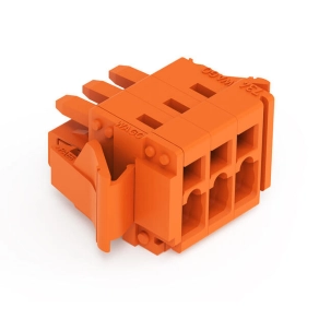Wago 734-203/037-000 anyacsatlakozó, 3 pólusú, 1,5 mm², 3,81 mm, narancssárga