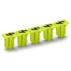   WAGO 2004-115 Figyelmeztető fedélvillámjellel, fekete 5 sorkapocsnak, sárga