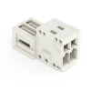 Wago 734-302 apacsatlakozó, 2 pólusú, 1,5 mm², 3,5 mm, világosszürke