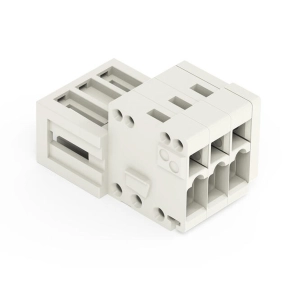 Wago 734-303 apacsatlakozó, 3 pólusú, 1,5 mm², 3,5 mm, világosszürke