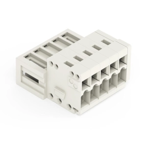 Wago 734-305 apacsatlakozó, 5 pólusú, 1,5 mm², 3,5 mm, világosszürke