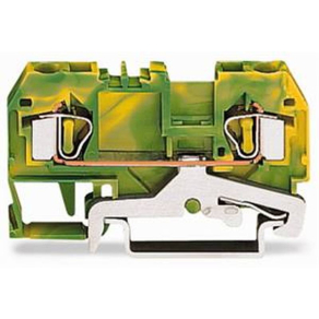   WAGO 281-907/999-950 2 vezetékes földelő sorkapocs4 -mm2, zöld-sárga
