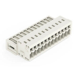 Wago 734-312 apacsatlakozó, 12 pólusú, 1,5 mm², 3,5 mm, világosszürke