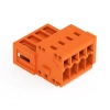 Wago 734-334 apacsatlakozó, 4 pólusú, 1,5 mm², 3,81 mm, narancssárga