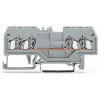 Wago 279-832 4 vezetékes átmenő sorkapocs, 1,5 mm², középső jelölés, DIN 35 x 15 és DIN 35 x 7,5 sínhez, CAGE CLAMP®, narancssárga