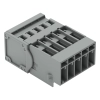 Wago 769-605 1 vezetékes apacsatlakozó, 5 pólusú, 4 mm², 5 mm, CAGE CLAMP, szürke
