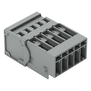 Wago 769-605 1 vezetékes apacsatlakozó, 5 pólusú, 4 mm², 5 mm, CAGE CLAMP, szürke