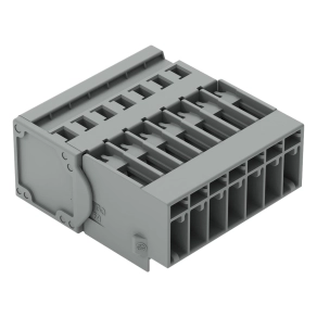 Wago 769-607 1 vezetékes apacsatlakozó, 7 pólusú, 4 mm², 5 mm, CAGE CLAMP, szürke