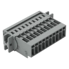 Wago 769-610/002-000 1 vezetékes apacsatlakozó, 10 pólusú, 4 mm², 5 mm, CAGE CLAMP, szorítóbilinccsel, szürke