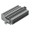 Wago 769-612/004-000 1 vezetékes apacsatlakozó, 12 pólusú, 4 mm², 5 mm, CAGE CLAMP, átmenőperemmel, szürke