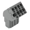 Wago 769-104/022-000 döntött anyacsatlakozó, 4 pólusú, 4 mm², 5 mm, CAGE CLAMP, szürke