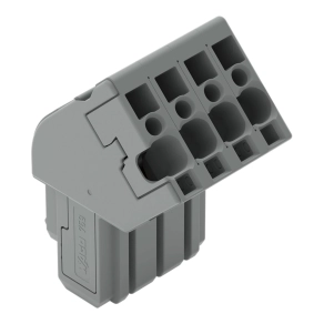 Wago 769-104/022-000 döntött anyacsatlakozó, 4 pólusú, 4 mm², 5 mm, CAGE CLAMP, szürke