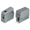 Wago 224-101 világítási csatlakozó, lámpaoldali nyomógomb, minden lámpaoldali és tömör hálózati vezetőhöz, max. 2,5 mm², max. 60 °C, szürke