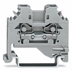 Wago 281-101 2 vezetékes átmenő sorkapocs, 4 mm², CAGE CLAMP, oldalsó jelölőnyílások, DIN 35 × 15 és 35 × 7,5, szürke