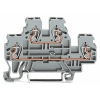 Wago 870-502 kétemeletes átmenő sorkapocs, N/L, 2,5 mm², CAGE CLAMP®, DIN 35 sínhez, szürke