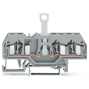 Wago 281-683 3 vezetékes bontható sorkapocs, DIN 35 x 15 és DIN 35 x 7,5 sínhez, 4 mm², CAGE CLAMP®, szürke