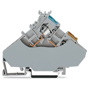 Wago 280-567 3 vezetékes érzékelő betápsorkapocs, színjelölt vezetőbemenettel, 2,5 mm², CAGE CLAMP®, szürke