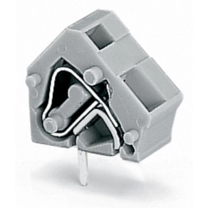Wago 236-201 egymásra rakható NyÁK-sorkapocs, 2,5 mm², 7,5/7,62 mm lábtávolság, 1 pólusú, CAGE CLAMP®, közösítési lehetőség, szürke