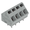 Wago 236-402 NYÁK-sorkapocs, 2,5 mm², 5/5,08 mm lábtávolság, 2 pólusú, CAGE CLAMP®, közösíthető, 0,7 × 0,7 mm forrasztóláb, THT, szürke