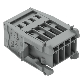 Wago 769-604/005-000 apacsatlakozó, 4 pólusú, 4 mm², 5 mm, szürke
