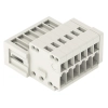 Wago 733-203 apacsatlakozó, 3 pólusú, 0,5 mm², 2,5 mm, világosszürke
