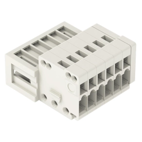 Wago 733-206 apacsatlakozó, 6 pólusú, 0,5 mm², 2,5 mm, világosszürke