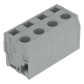 Wago 739-205 NYÁK-sorkapocs, 2,5 mm², 7,5 mm lábtávolság, 5 pólusú, CAGE CLAMP®, 90°-os vezetőbevezetés, THT, szürke