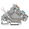 Wago 280-563 3 vezetékes érzékelő sorkapocs, színjelölt vezetőbemenettel, 2,5 mm², CAGE CLAMP®, szürke