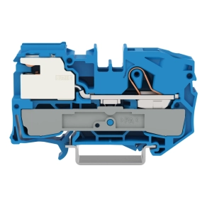 Wago 2016-7114 1 vezetékes N-bontó sorkapocs, 16 mm², Push-in CAGE CLAMP, kék