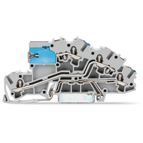 Wago 2003-7641 többemeletes installációs sorkapocs, 2,5 mm², NT/L/PE, működtetőnyílással, Push-in CAGE CLAMP®, szürke, csúsztatható N-bontóval