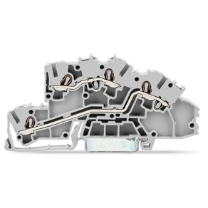 Wago 2003-7642 többemeletes installációs sorkapocs, működtetőnyílással, 2,5 mm², L/L, Push-in CAGE CLAMP®, szürke
