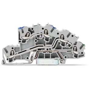Wago 2003-7646 többemeletes installációs sorkapocs, működtetőnyílással, 2,5 mm², N/L/PE, Push-in CAGE CLAMP®, szürke