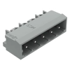 Wago 231-465/001-000 THT apacsatlakozó, döntött, 1,2 x 1,2 mm forrasztótű, 5 mm lábtávolság, 5 pólusú, szürke