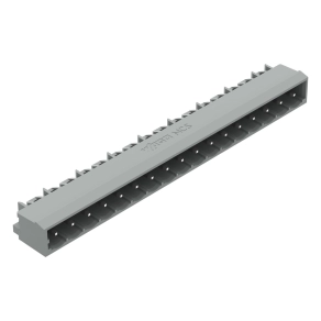 Wago 231-477/001-000 THT apacsatlakozó, döntött, 1,2 x 1,2 mm forrasztótű, 5 mm lábtávolság, 17 pólusú, szürke