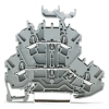 Wago 2002-2231 kétemeletes átmenő sorkapocs, L/L, 2,5 mm², Push-in CAGE CLAMP®, jelölőtartóval, Ex e II alkalmazásokhoz, szürke