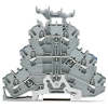 Wago 2002-3247 háromemeletes földelő/átmenő/átmenő sorkapocs, PE/N/L, 2,5 mm², Push-in CAGE CLAMP®, jelölőtartóval, Ex e II, szürke