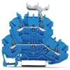 Wago 2002-2234 kétemeletes átmenő sorkapocs, N/N, 2,5 mm², Push-in CAGE CLAMP®, jelölőtartóval, Ex e II és Ex i alkalmazásokhoz, kék