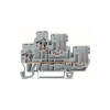 Wago 870-101 kétemeletes dugaszolóaljzatos sorkapocs, 2,5 mm², L/L, CAGE CLAMP, szürke