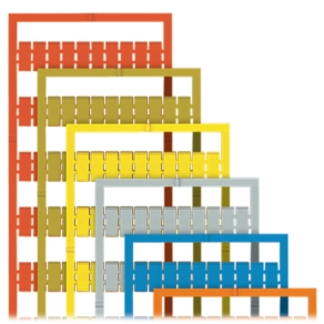 Wago 793-5566/000-002 WMB jelölőkártya, 1–50 számozás kétszer, 5–5,2 mm-ig nyújtható, vízszintes jelölés, bepattintható, sárga