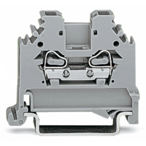 Wago 280-101 2 vezetékes átmenő sorkapocs, 2,5 mm², CAGE CLAMP, oldalsó jelölőnyílások, DIN 35 × 15 és 35 × 7,5, szürke