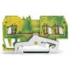 Wago 279-687 3 vezetékes földelősorkapocs, 1,5 mm², középső jelölés, DIN 35 x 15 és DIN 35 x 7,5 sínhez, CAGE CLAMP®, zöld-sárga