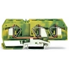 Wago 283-677 3 vezetékes földelősorkapocs, 16 mm², középső jelölés, DIN 35 x 15 és DIN 35 x 7,5 sínhez, CAGE CLAMP®, zöld-sárga