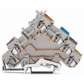   WAGO 280-570 4 vezetékes érzékelő sorkapocsföldelő csatlakozással, szürke