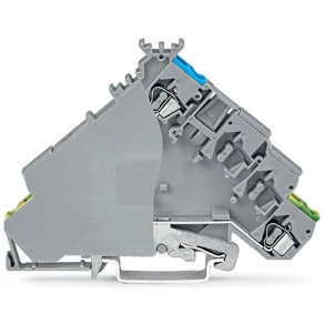 Wago 280-578 3 vezetékes végrehajtó/beavatkozó sorkapocs, színjelölt vezetőbemenettel, 2,5 mm², CAGE CLAMP®, szürke