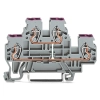 Wago 870-509 kétemeletes átmenő sorkapocs, 4 vezetékes, N, 2,5 mm², CAGE CLAMP®, belső közösítés, Ex i alkalmazásokhoz, kék