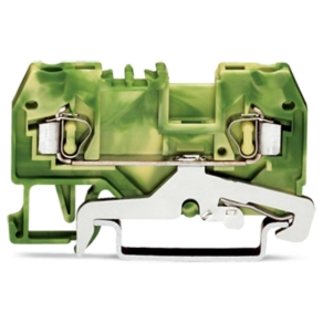 Wago 280-907 2 vezetékes földelősorkapocs, 2,5 mm², középső jelölés, DIN 35 x 15 és DIN 35 x 7,5 sínhez, CAGE CLAMP®, zöld-sárga