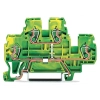 Wago 870-507 kétemeletes földelősorkapocs, 4 vezetékes, 2,5 mm², PE, CAGE CLAMP®, jelölőtartó nélkül, belső közösítés, zöld-sárga