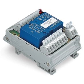 Wago 288-414 relémodul kényszervezetett érintkezőkkel, 24 V AC/DC, 4 bontó- és 4 záróérintkező, 6 A tartós határáram, 63,5 mm széles, 2,5 mm², szürke