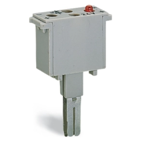 Wago 280-803/281-417 dugaszolható neonlámpás jelzőmodul, 2 pólusú, 10 mm széles, szürke
